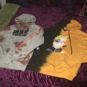 Lot of 2 hot topic Naruto pull over hoodies size mens S/M